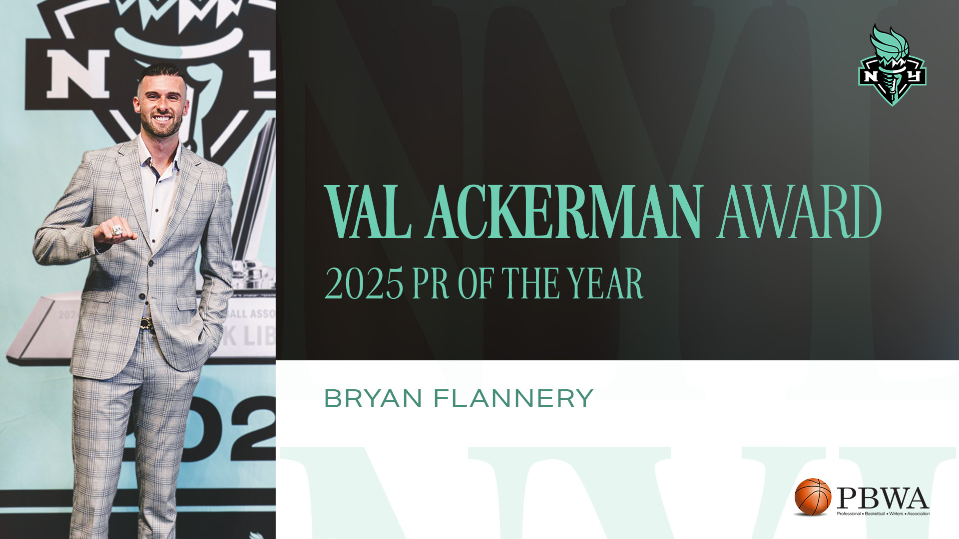 Bryan Flannery Wins PBWA’s Val Ackerman Award For Second Consecutive Season
